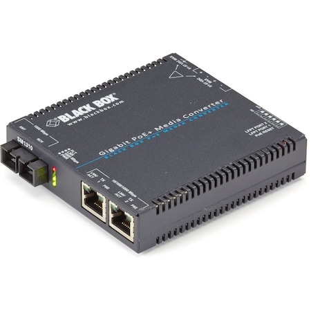 Black Box Black Box Media Converter, Ethernet to Fiber, SC, 10/100/1000 Mbps LGC5212A