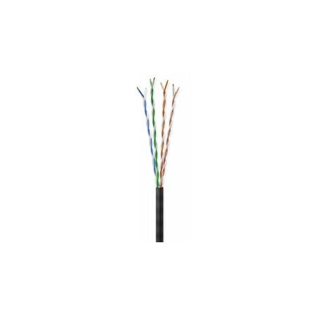 Cable Wholesale Bulk Slim Cat6a Black Ethernet Cable, 28AWG Stranded Copper, UTP, Spool, 1000 foot 13X6-622MH