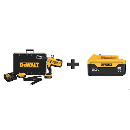 Dewalt 20V MAX(TM) Standard Press Tool Kit, For 1/2 in to 4 in 20 V DCE200M2/DCB205