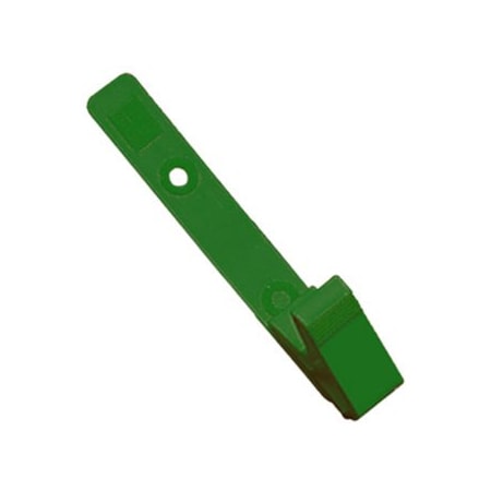 Brady STRAP CLIP, GREEN, 3 1/8in 79MM, PLASTIC KNURLED THUMB-GRIP W/DELRIN STRAP 2115-2004