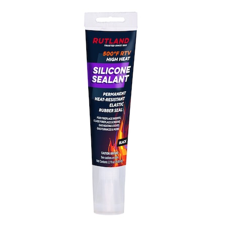 Rutland 500 degrees farenheit RTV High Heat Clear Silicone Sealant 10.3 oz Cartridge 76C