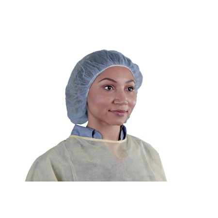 Keystone Safety Hairnet-Flame Resistant, Nylon, 21 in Dia., Blue, M, 1000 PK 109HPI-21-BLUE