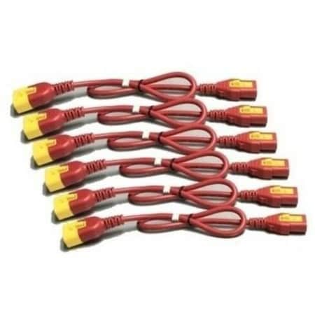 Apc Power Cord Kit 6 ea, Locking, C13 to C14, 1.2m, North America, Red AP8704S-NAX340