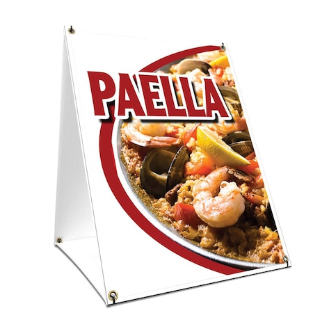 Signmission Paella, 36 Inch x 24 Inch A-frame Yard Sign, Plastic Sign SBC-2436-Paella