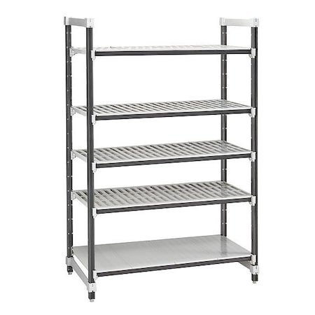 Cambro Shelving Unit, 30 in L, Speckled Gray EXU243084VS5480