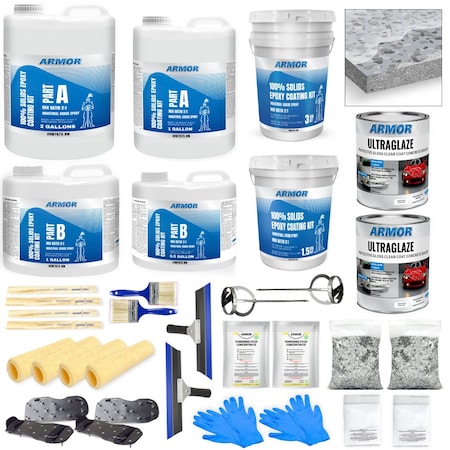 Armorpoxy 32 Pc Epoxy Floor Kit - 900 Sq Ft - Designer Gray 110003