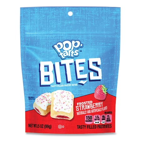 Kelloggs Pop Tarts Bites, Frosted Strawberry, 3.5 oz Bag, 6PK KEE25069
