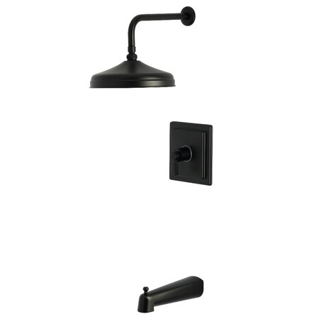 Kingston Brass Single-Handle Pressure Balanced Tub and Shower Faucet, Matte Black KB6140NDL