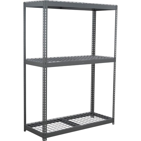 Global Industrial 3 Shelf, Heavy Duty Boltless Shelving Starter, 60"W x 24"D x 72"H, Wire Deck B3164667