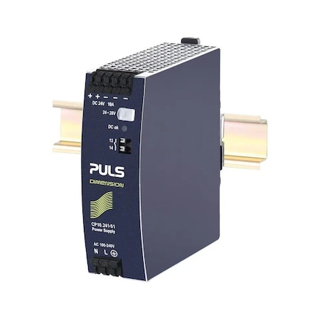 Puls DIN rail power supplies for 1-phase system, 24 V, 10 A, spring clamp terminals CP10.241-S1