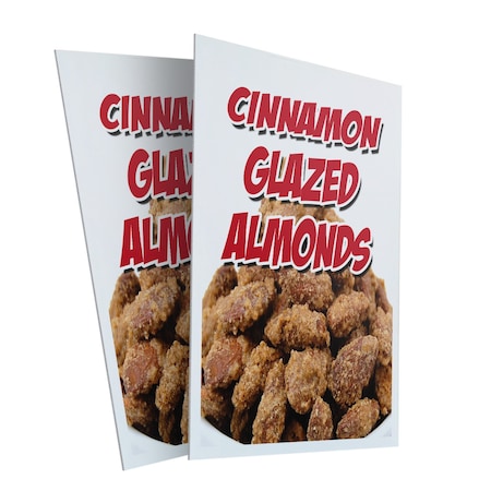 Signmission Cinnamon Glazed Almonds, Plastic Signs Only 24 Inch x 36 Inch, Corrugated Plastic, 2PK CSB-2436-2PACK-Cinnamon Glazed Almonds