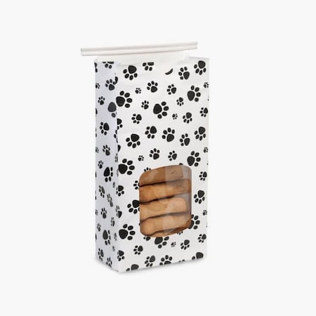 Nashville Wraps 1 lb Paw Print Window Coffee Bags, 4-3/4x2-1/2x9-1/2, 500PK CWPWM