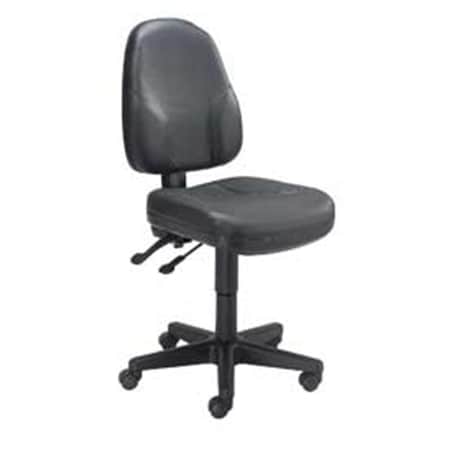 Interion Leather Multifunction Office Chair - Black 808654