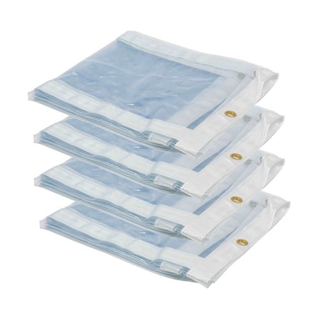 Mytee Products 6 ft x 12 ft Clear Vinyl Tarp, 22 oz Vinyl, 4PK CVT6-12x4