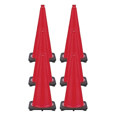 Mr. Chain Traffic Cone, Red, 28 in H, PVC 93205-6