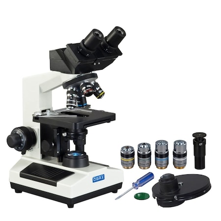 Amscope 40X-2000X 3MP Digital Integrated Microscope w/LED Illumination + 4-lens Plan Phase-contrast Turret MD827S30L-PHB1