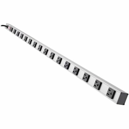 Tripp Lite Outlet Strip, 16 5-15R, 5-15P, 15 ft., Silver PS4816