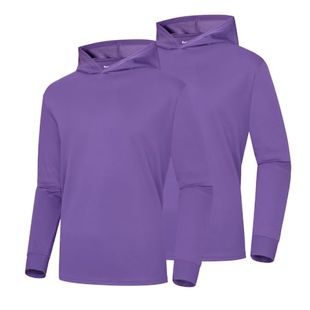 Protectx Sun Protection Hoodie, Polyester, Purple, S, 2 PK HD-APL130-PR-02-S