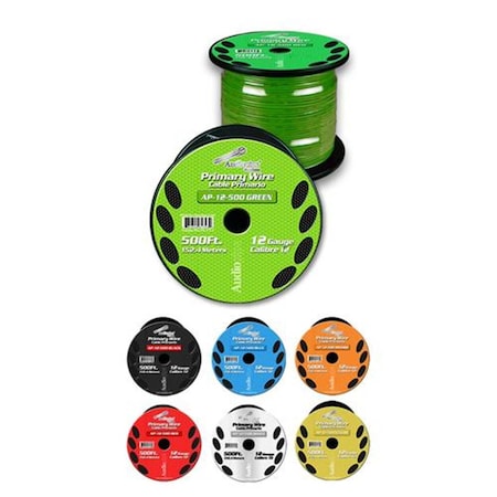 Audiopipe 12 Gauge 500 ft. Primary Wire, Red AP-12 RED