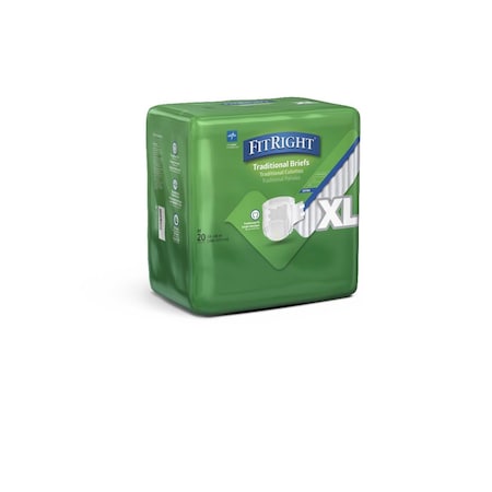 Medline Ultracare Cloth-Like Adult Incontinence Briefs, Size XL, for Waist Size 58in-68in, 20PK ULTRACAREXLGZ