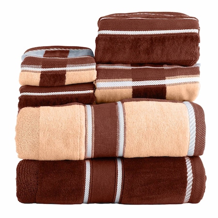 Lavish Home 6 Piece Bathroom Towels Set 100% Cotton 2 Bath Sheets, 2 Hand Cloths , and 2 Wash Cloths, Beige 67-0023-T