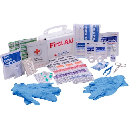 Global Industrial First Aid Kit, 10 Person, ANSI Compliant, Plastic Case 761287A