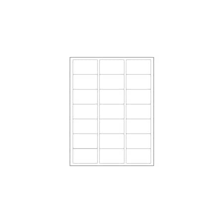Bubblefast 2 1/2 x 1 1/2'' White Rectangle Laser Labels-21 Labels per Sheet BFLL112