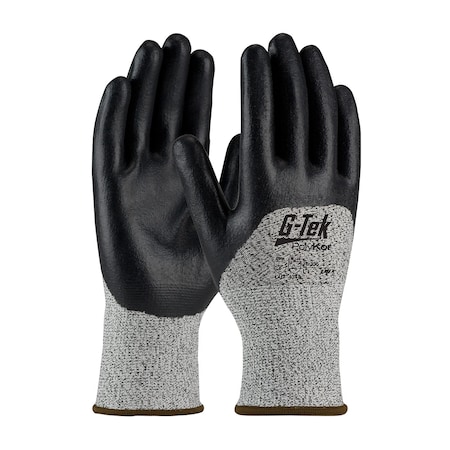 G-Tek Seamless Knit A3 PolyKor Blended Glove w/Foam Nitrile Coated Grip on Palm, Fingers&Knuckles, 12PK 5226