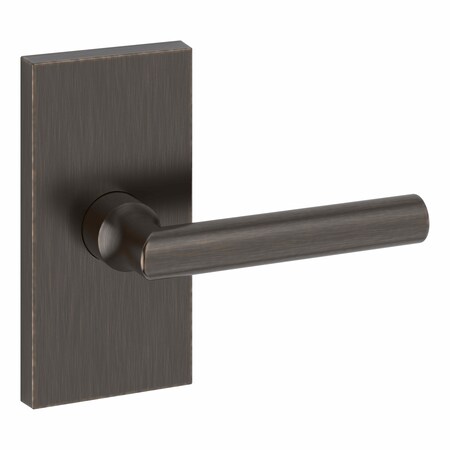 Baldwin Passage Tube Lever and Contemporary 5in Rose with 6AL Latch and Dual Strike Venetian Bronze Finish PSTUBCFR112