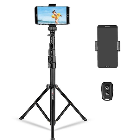Wrightmaster Portable Tripod with Multi-Function Connector, Wireless Remote, Non-Slip Rubber Feet ZR-019S