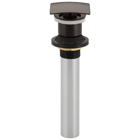 Delta Square Push Pop-Up Less Overflow In Venetian Bronze 72174-RB