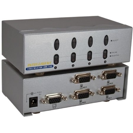 Qvs 250MHz 4Port VGA Video Share Switch - 1920 x 1440 - 4 x 1 - Projector, Display1 x VGA Out MSV104P