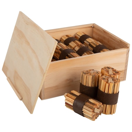 Kings County Tools Fire Starter Sticks 20-Pack Storage Box Pine Wood Firestarter for Campfires, Firepits or Fireplaces GW70B04-05