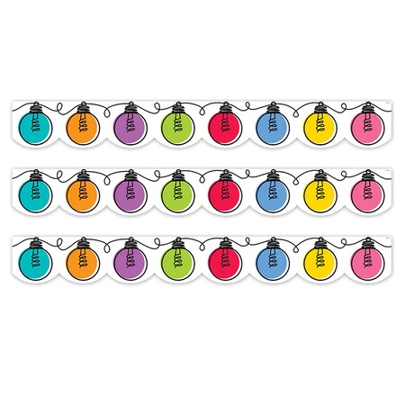 Creative Teaching Press Core Decor Colorful Doodle Lights EZ Border, 48 Feet Per Pack, 3PK 10880