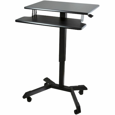 Victor Standing Desk, Wood, Black, Manual, 11 lb DC550