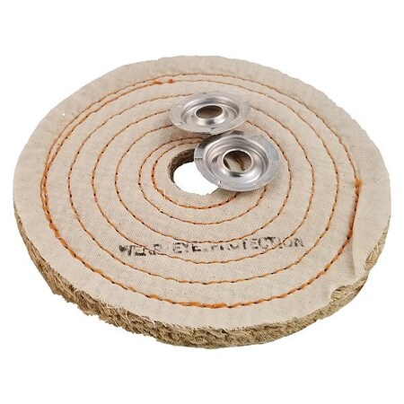 Dico Buffing Wheel, 6 in dia. Overall 526-38-6