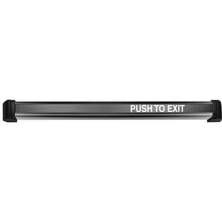Securitron Push to Exit Bar, Black, Width 36 In. DSB-BK