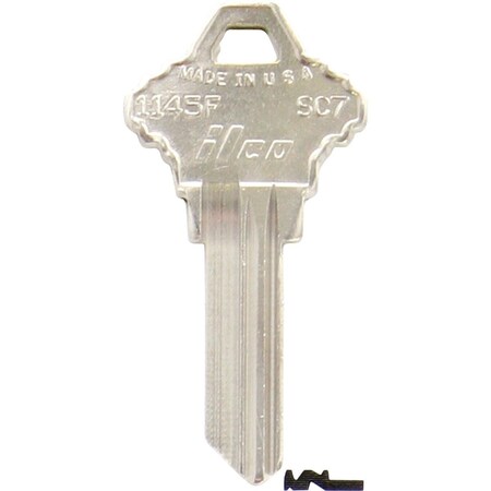 Ilco Schlage Nickel Plated House Key SC7 / 1145F, 10PK IAL4325202B