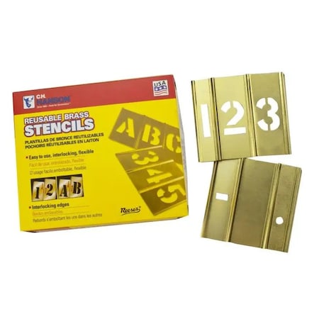 C.H. Hanson Stencil Set, Numbers, Brass, 10014 10014