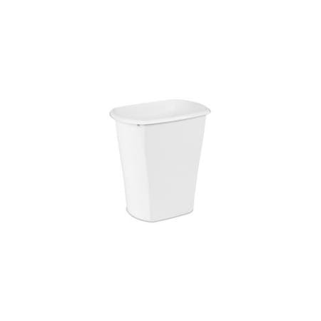 Sterilite Waste Basket, 5.5 gal Capacity, White, 15-7/8 in H 10528006