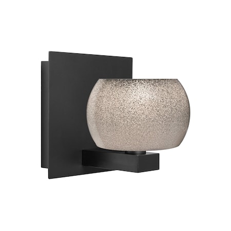 Besa Lighting Besa, Keno Vanity, Smoke Sand, Black Finish, 1x60W G9 base 1WF-KENOSM-BK