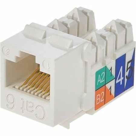 Monoprice Datacom Jack, Cat6, Punch Down, White 5384