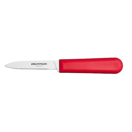 Dexter Russell Paring Knife, 3-1/4" L, SS Blade, Red 15303R