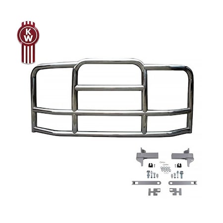 Mytee Products Model Deer Grille Guard Compatible for Kenworth T660 (2007-2021) with Brackets DG-L-KW-21