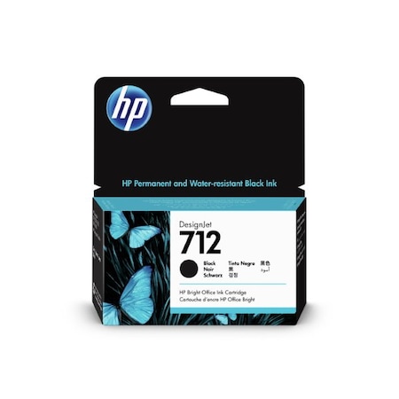 Hp 712 (3ED70A) DesignJet T210, T230, T250, T650 Series Black Ink Cartridge (38 ml) 3ED70A