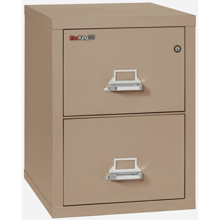 Fireking 2 Drawer, 1 Hr Fire & impact rated, 25" depth Letter Taupe 2-1825-CTA