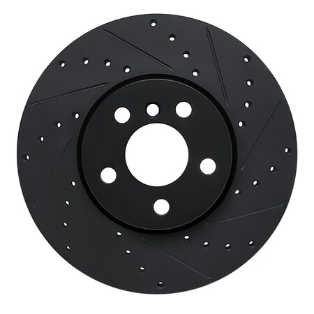 Dynamic Friction Co DFC Brake Rotor - Drilled and Slotted - Black 633-32018R