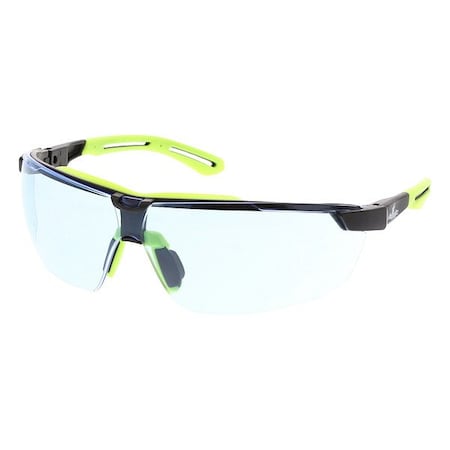 Mcr Safety Klondike (KD7R), Safety Glasses, Anti-Fog, Light Blue Lens, Black Frame, Half Frame, 1 PR KD7R13AF