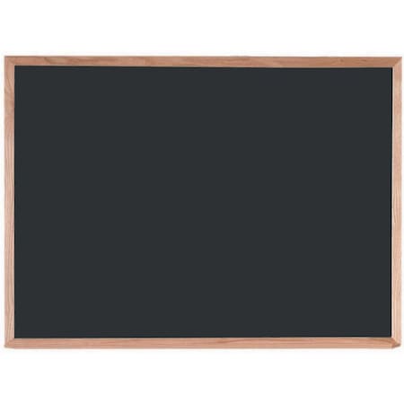 Aarco Composition Chalkboard Solid Oak Wood Frame 36"x48" Black OC3648B