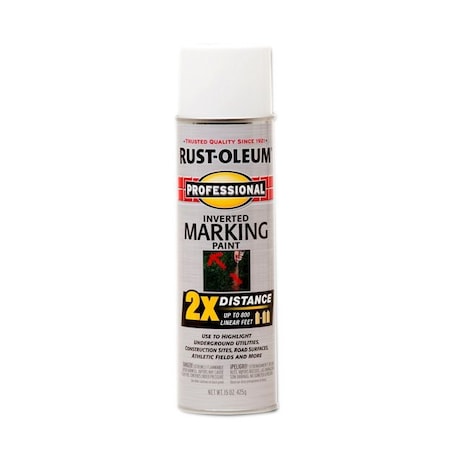 Rust-Oleum Inverted Marking Paint, 15 Oz, White 266593